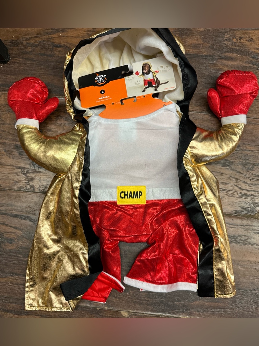 Boxing Champ Frontal Halloween Dog Costume Size L